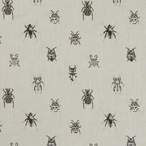 Beetle Charcoal Natural Fabric by the Metre